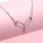 925 Silver Moon Layered Necklace for Women