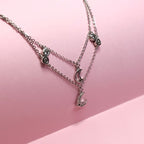 925 Silver Moon Layered Necklace for Women