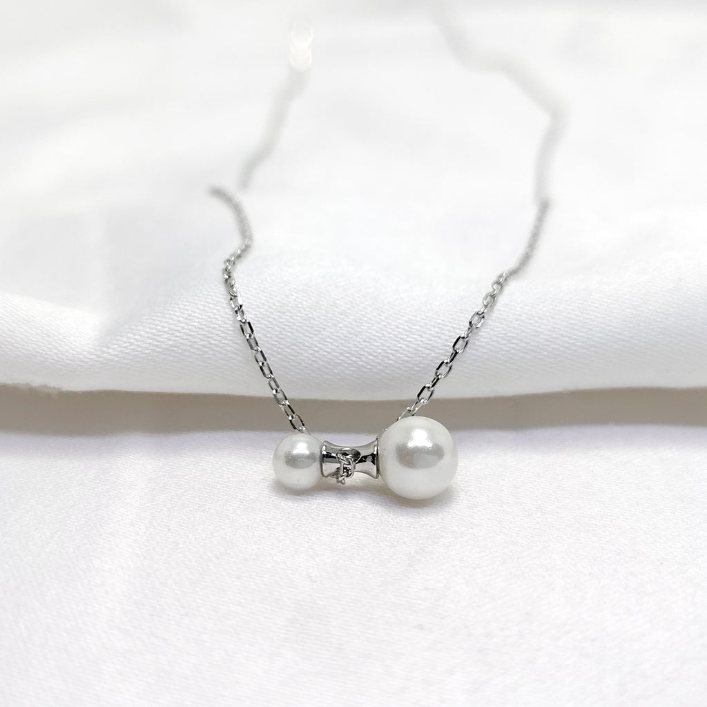 925 Silver Classic Pearl Pendant Necklace – Dainty Everyday Jewellery