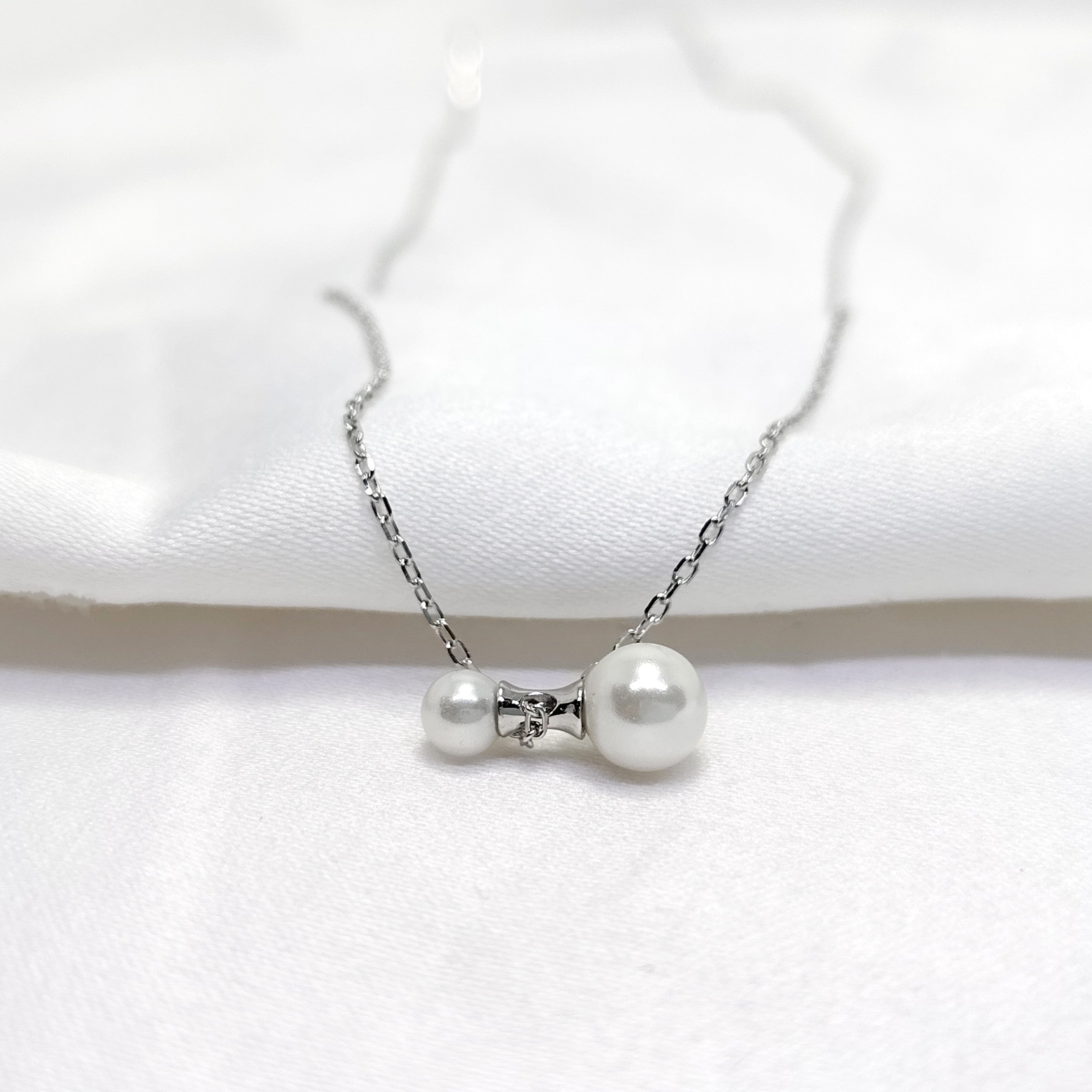 925 Silver Classic Pearl Pendant Necklace – Dainty Everyday Jewellery