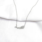 925 Silver Aqua Charm Necklace for Women