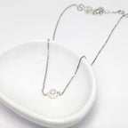 Single Pearl 925 Silver Chain Necklace