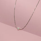 Single Pearl 925 Silver Chain Necklace