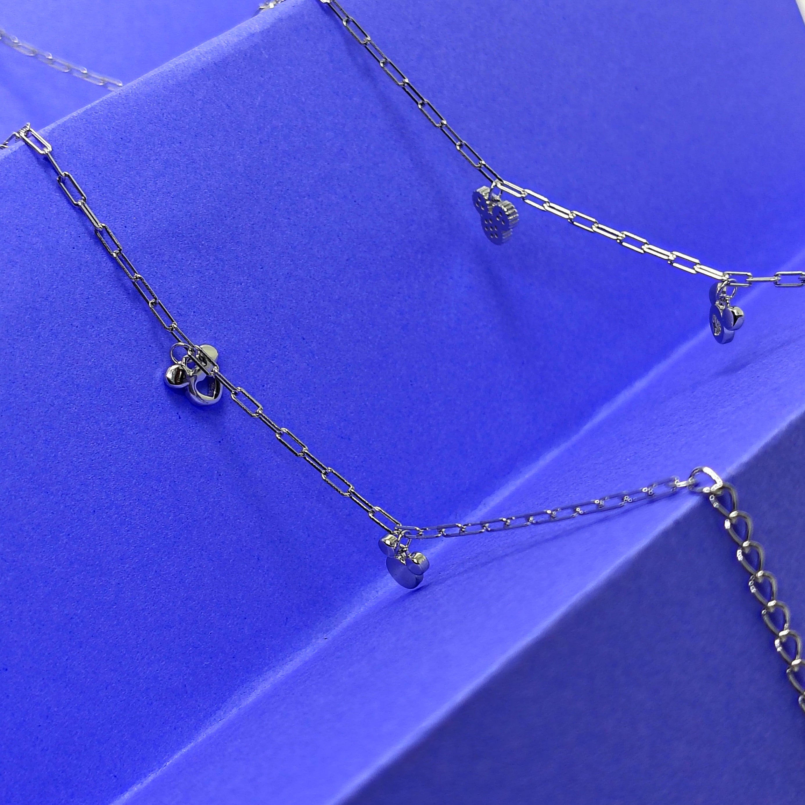 Elegant Clover 925 Silver Anklet