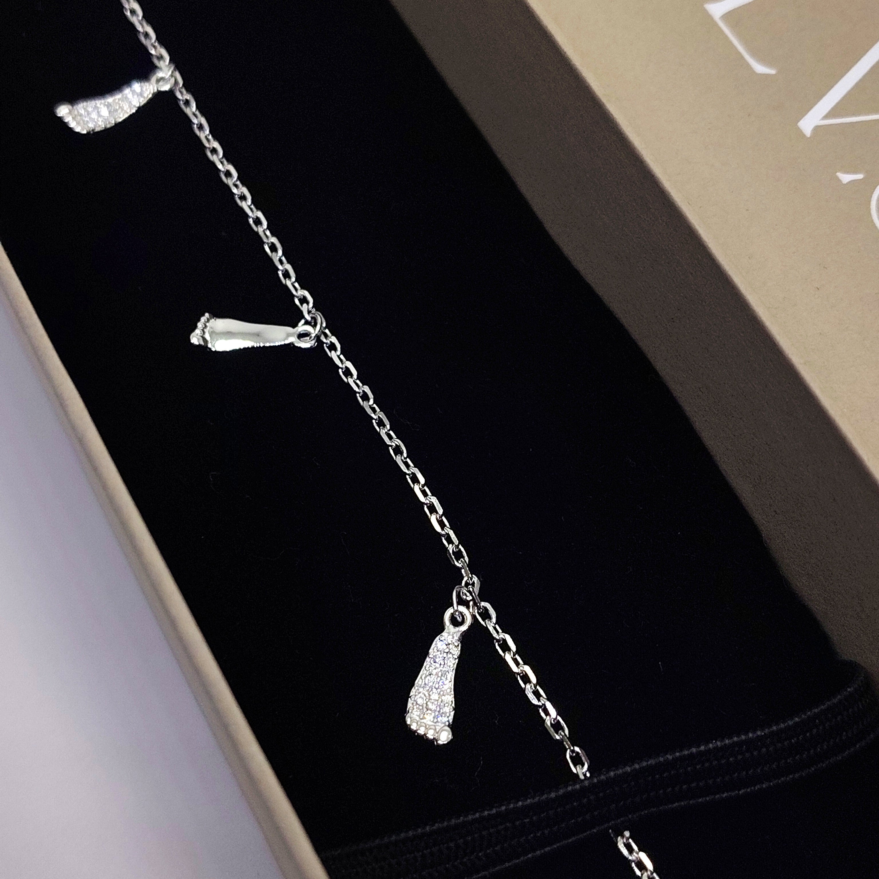 Every Step Charm 925 Silver Anklet