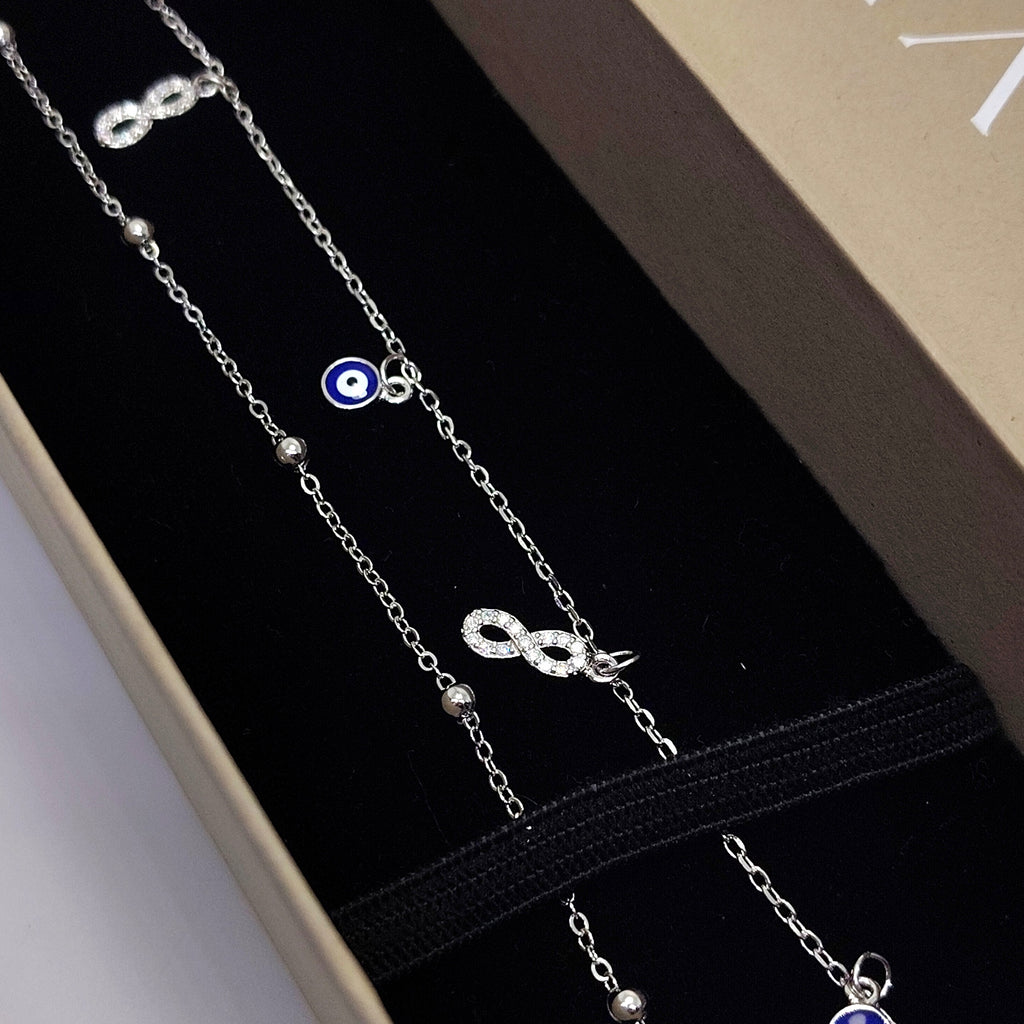 Evil Eye 925 Silver Anklet