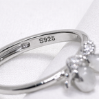 Trendy Butterfly Crystal Ring – 925 Sterling Silver Adjustable