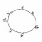 925 Silver Link Bracelet | Adjustable Lightweight Jewelry with Modern Charms