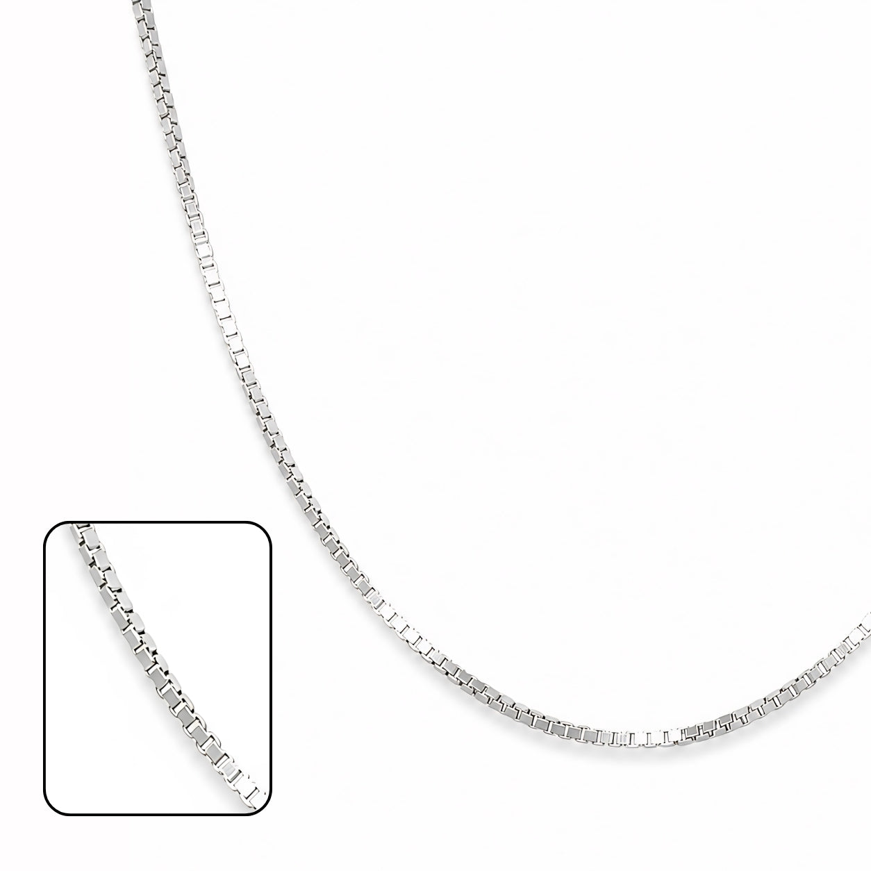 Premium Square Link Box 925 Silver Chain - Light Weight