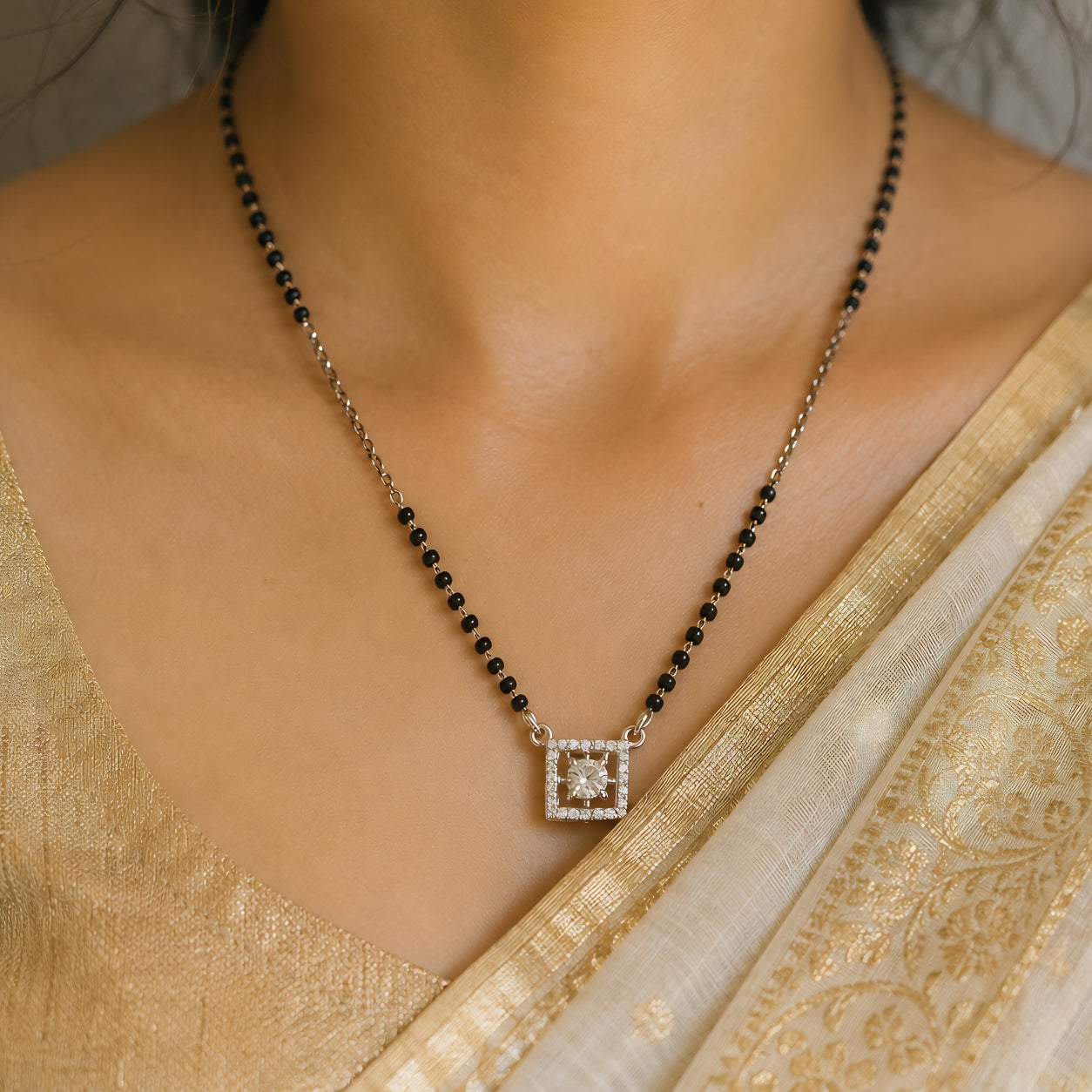Modern Elegance 925 Silver Mangalsutra - Your everyday signature.
