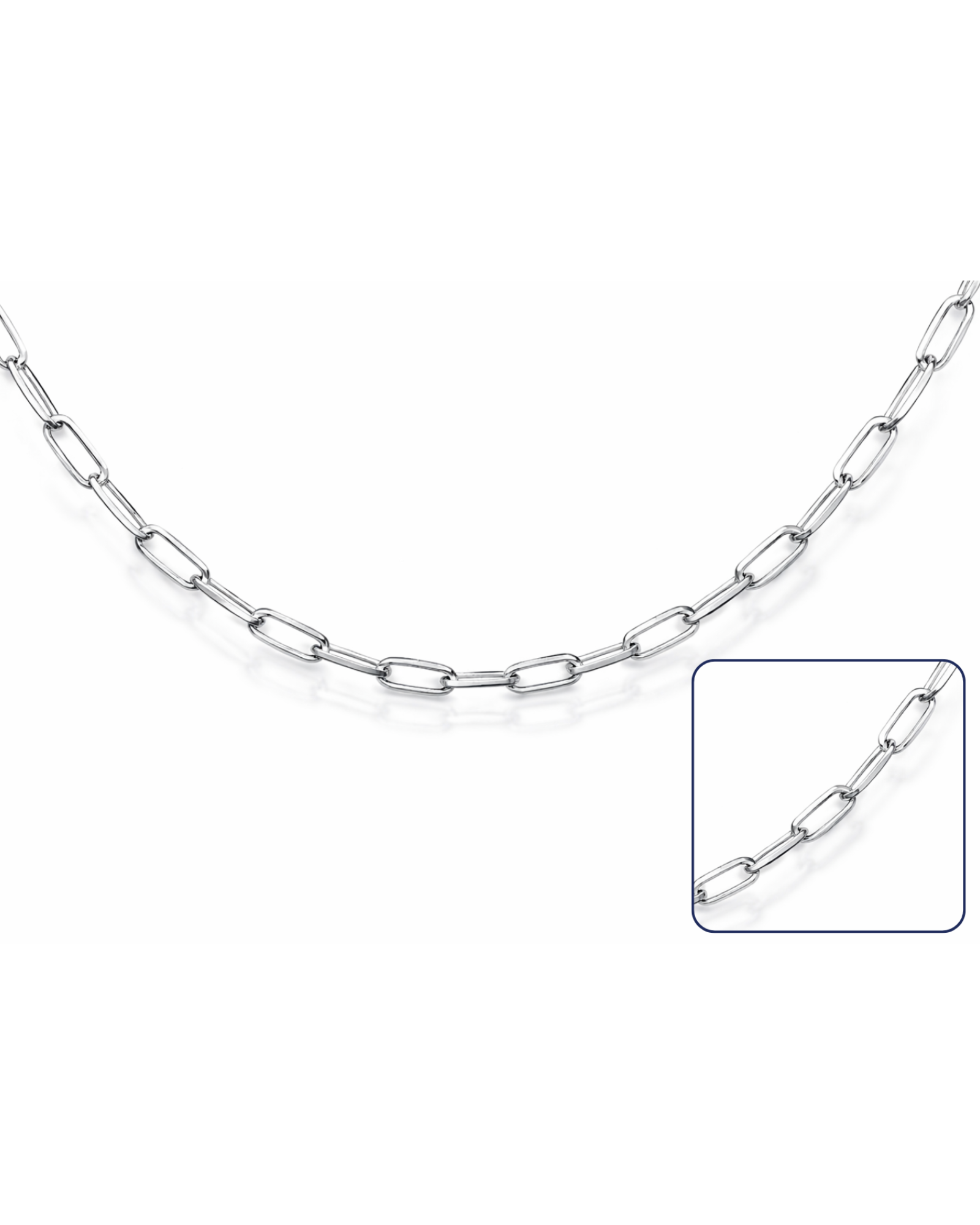 925 Silver Élan Classic Link Chain – Luxury Studio Finish