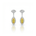 Minimalist Yellow Stone Silver Earrings - Because confidence deserves sparkle.