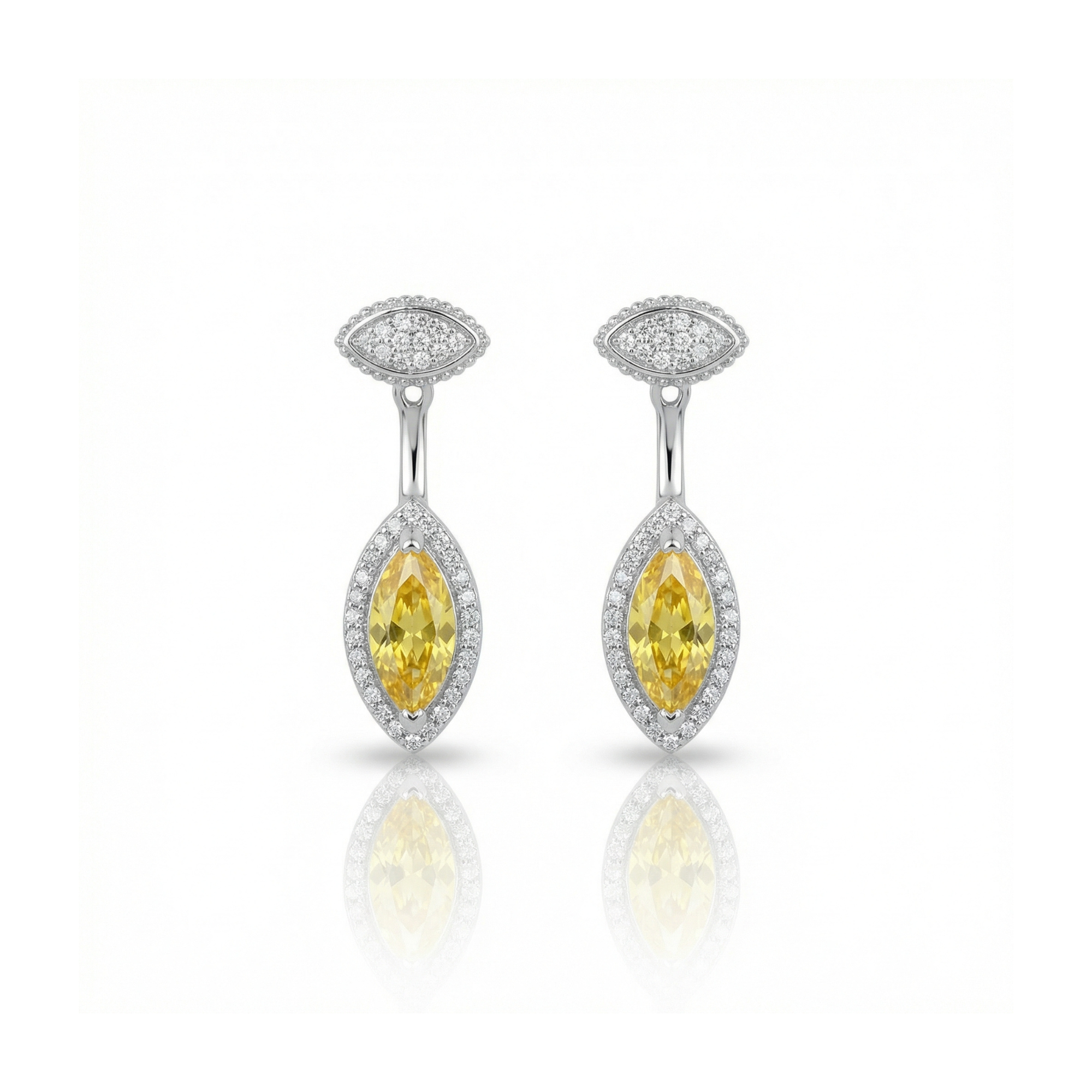 Minimalist Yellow Stone Silver Earrings - Because confidence deserves sparkle.