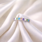 Silver Multi Color Ring