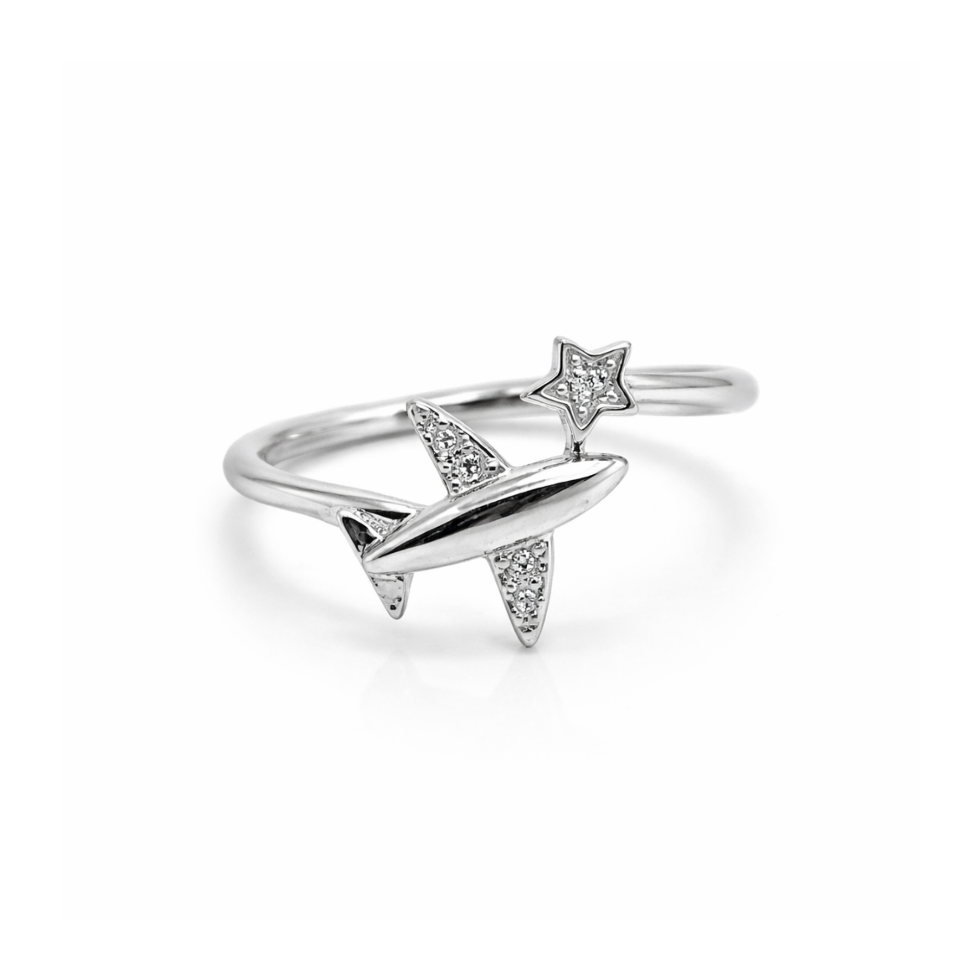 Airplane Silver Ring