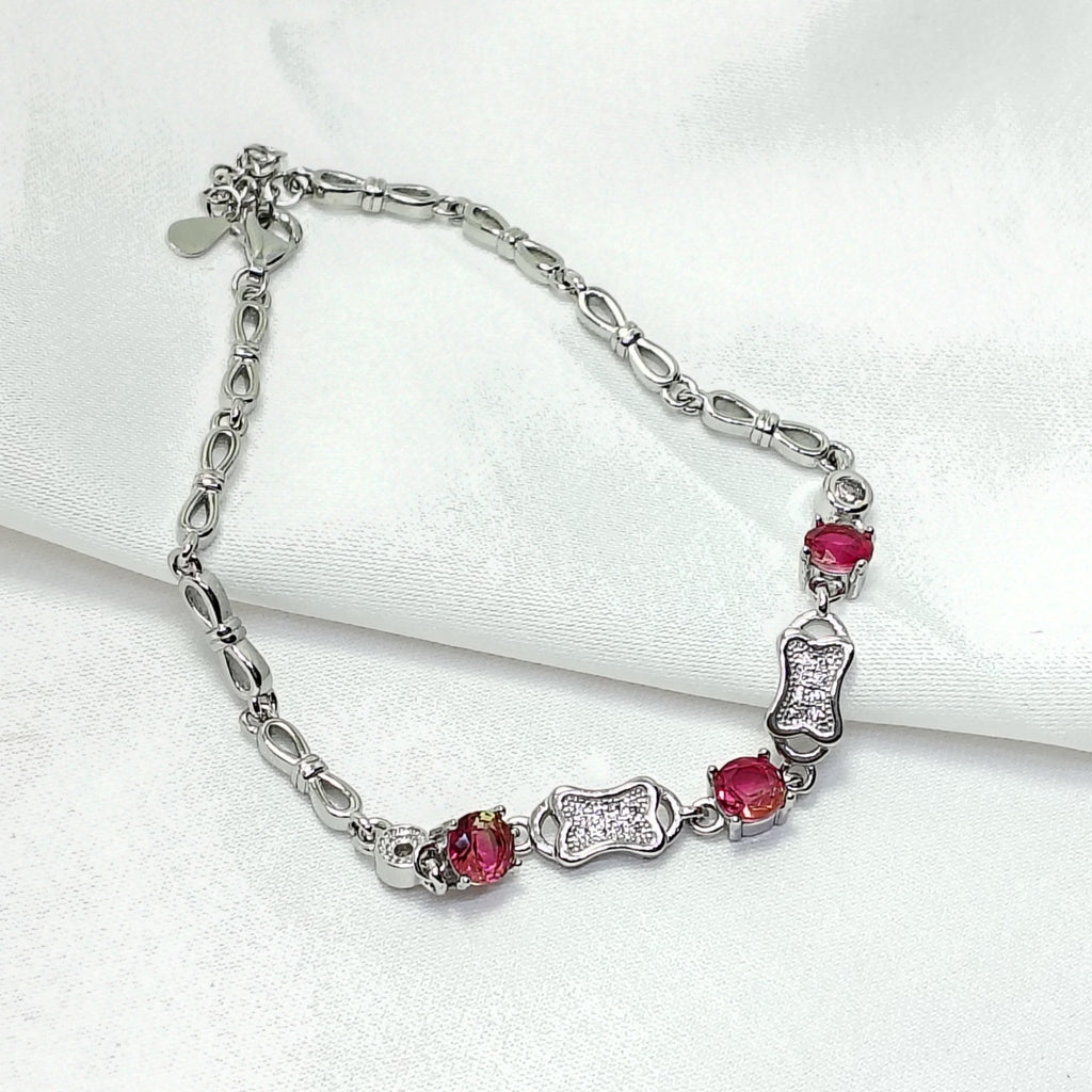 Fiery Red Stone 925 Silver Bracelet - Jewellery for women who lead.