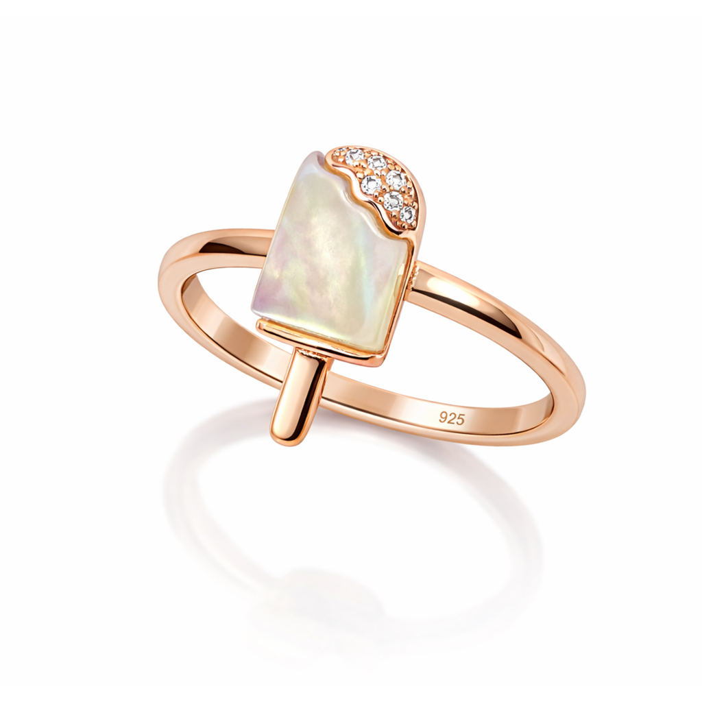 Candy Rose gold 925 Silver ring - Quiet jewellery. Strong presence.