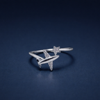 Airplane Silver Ring
