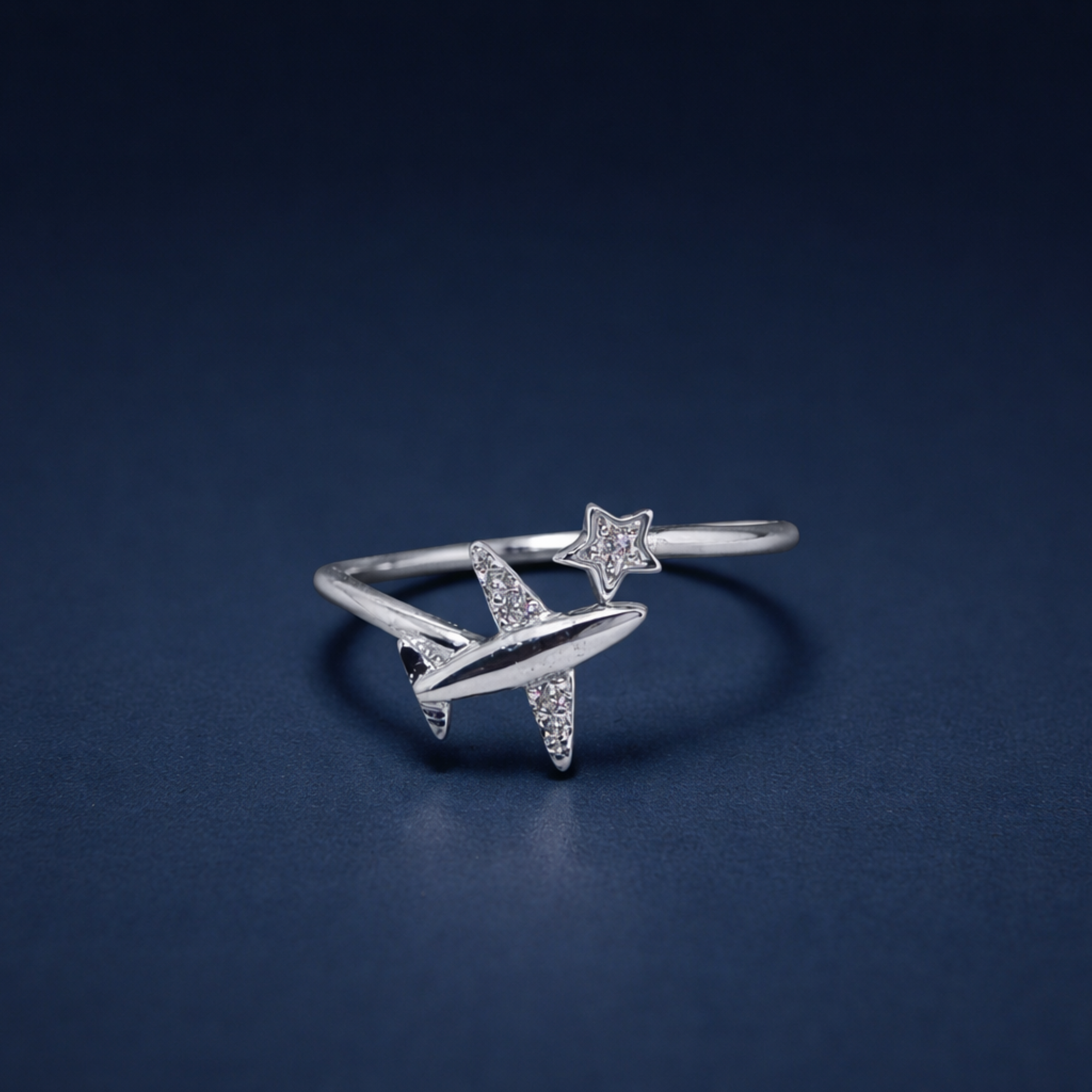 Airplane Silver Ring