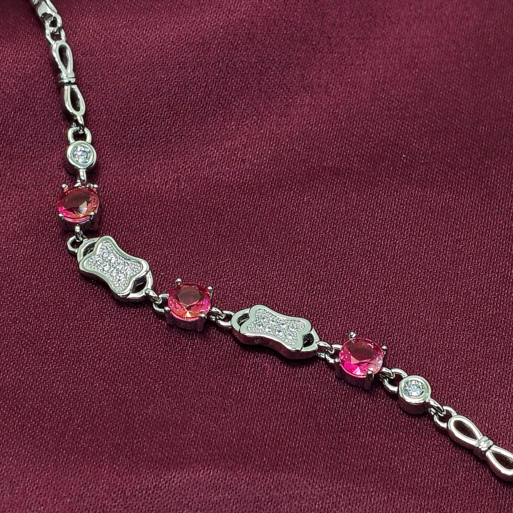 Fiery Red Stone 925 Silver Bracelet - Jewellery for women who lead.