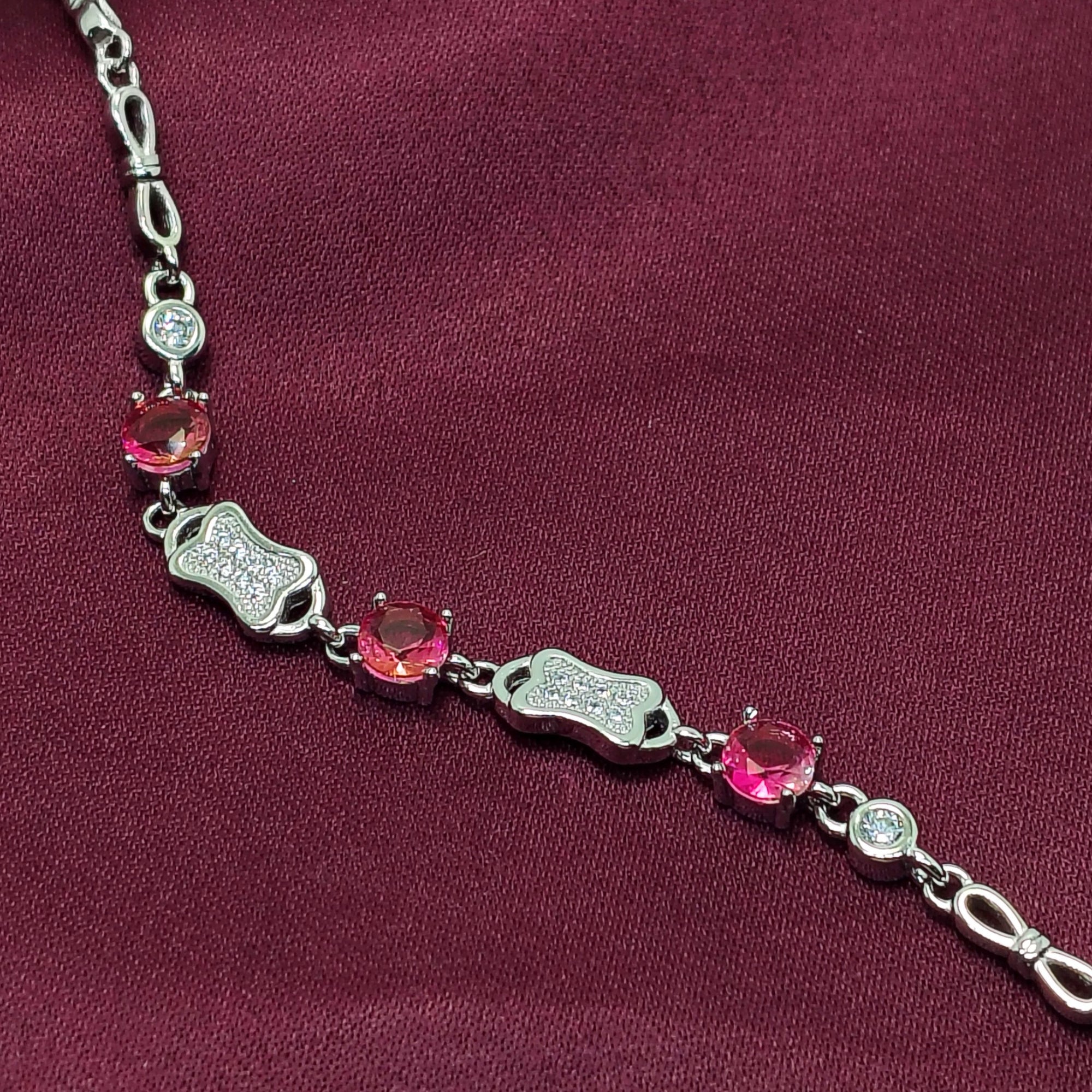 Fiery Red Stone 925 Silver Bracelet - Jewellery for women who lead.