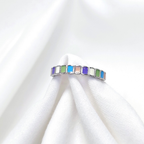 Silver Multi Color Ring