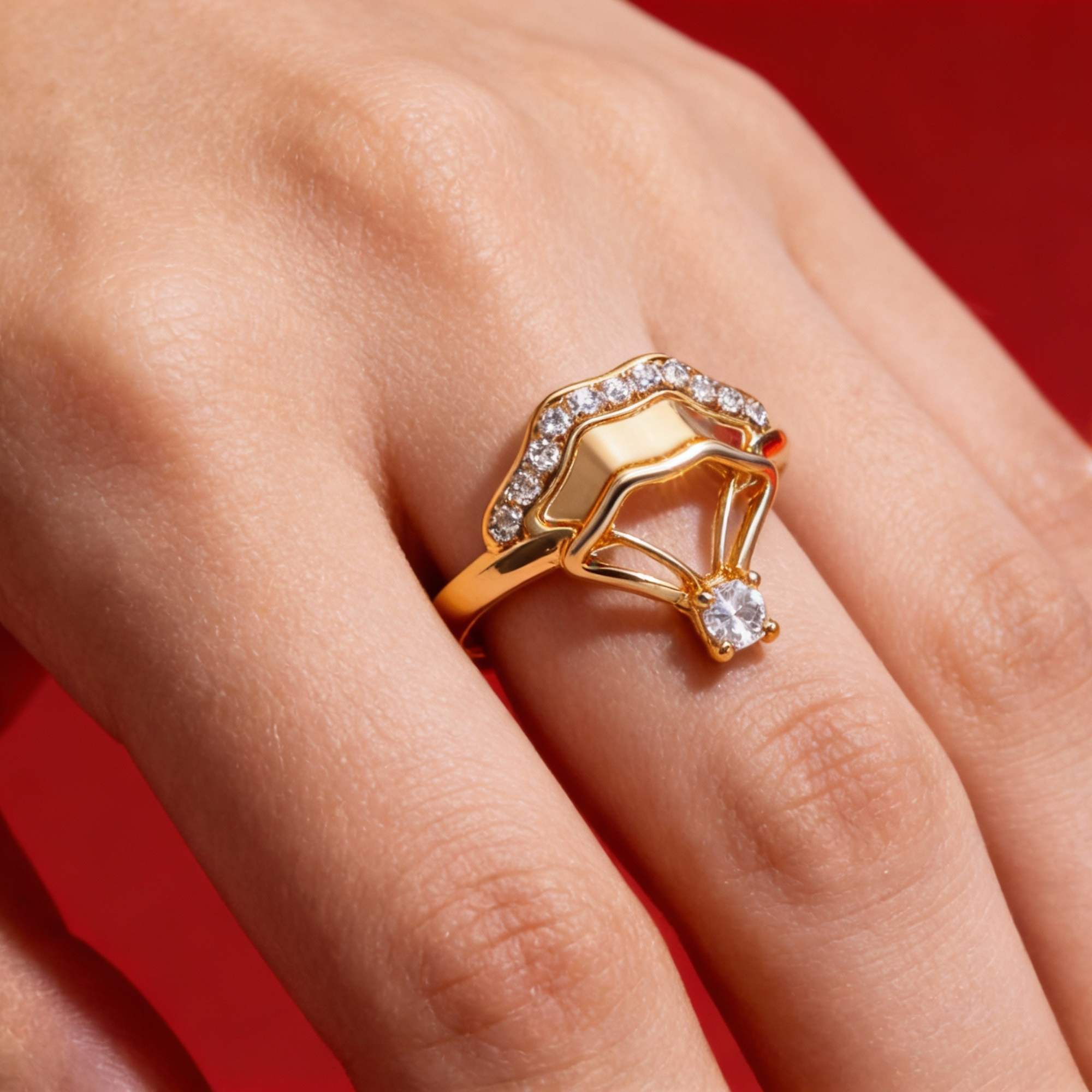 Rosé Grace Ring 925 Silver Ring - Designed to catch the light beautifully.