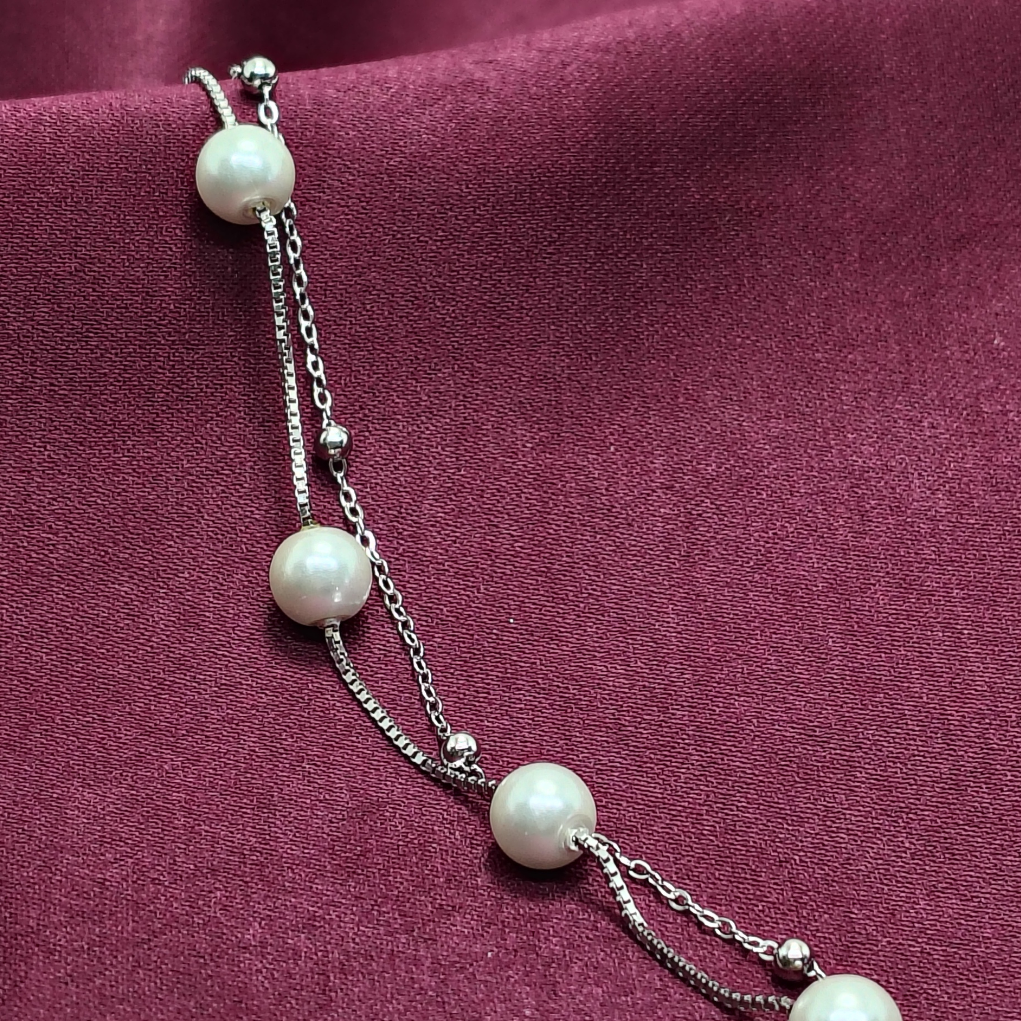 Elegant Everyday White Pearl 925 Silver Bracelet - For women who don’t wait — they build.