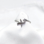 Airplane Silver Ring