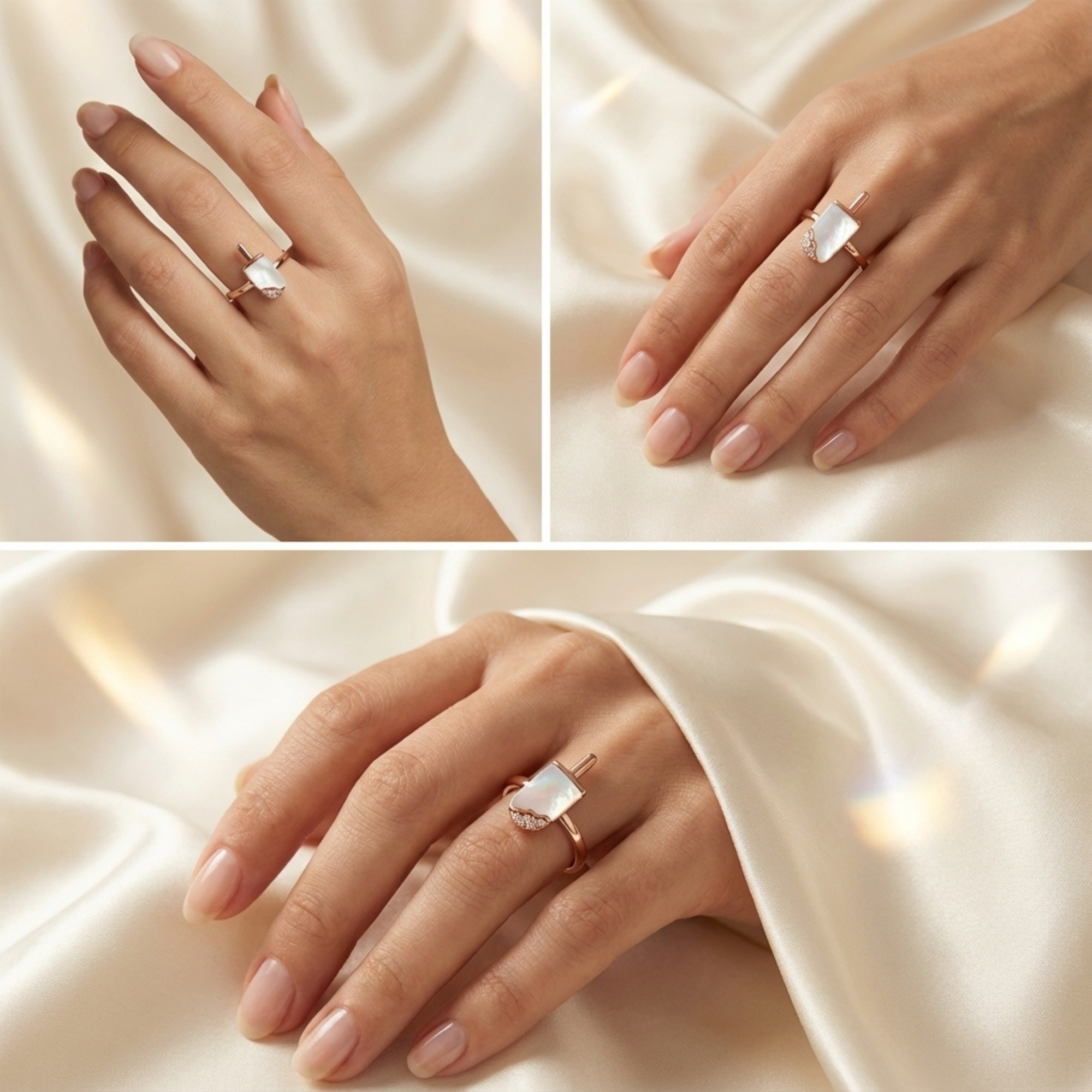 Candy Rose gold 925 Silver ring - Quiet jewellery. Strong presence.