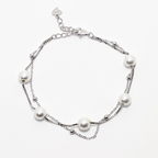 Elegant Everyday White Pearl 925 Silver Bracelet - For women who don’t wait — they build.