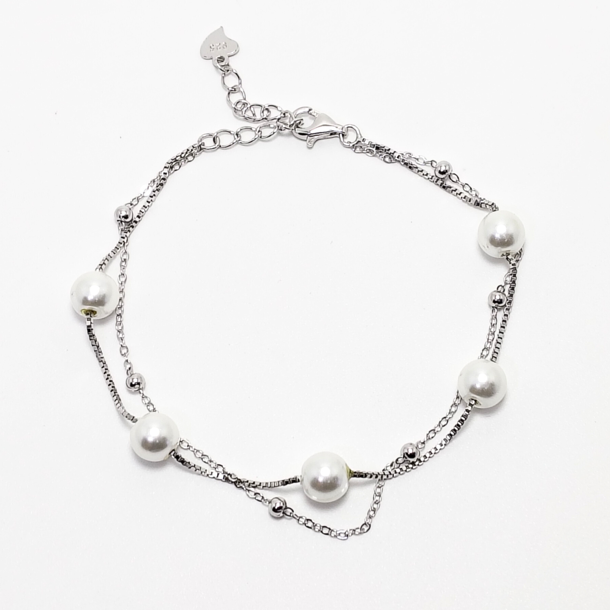Elegant Everyday White Pearl 925 Silver Bracelet - For women who don’t wait — they build.