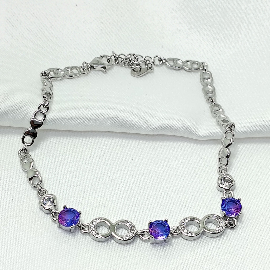 Misty Purple Stone 925 Silver Bracelet - Celebrate the woman you’ve become.