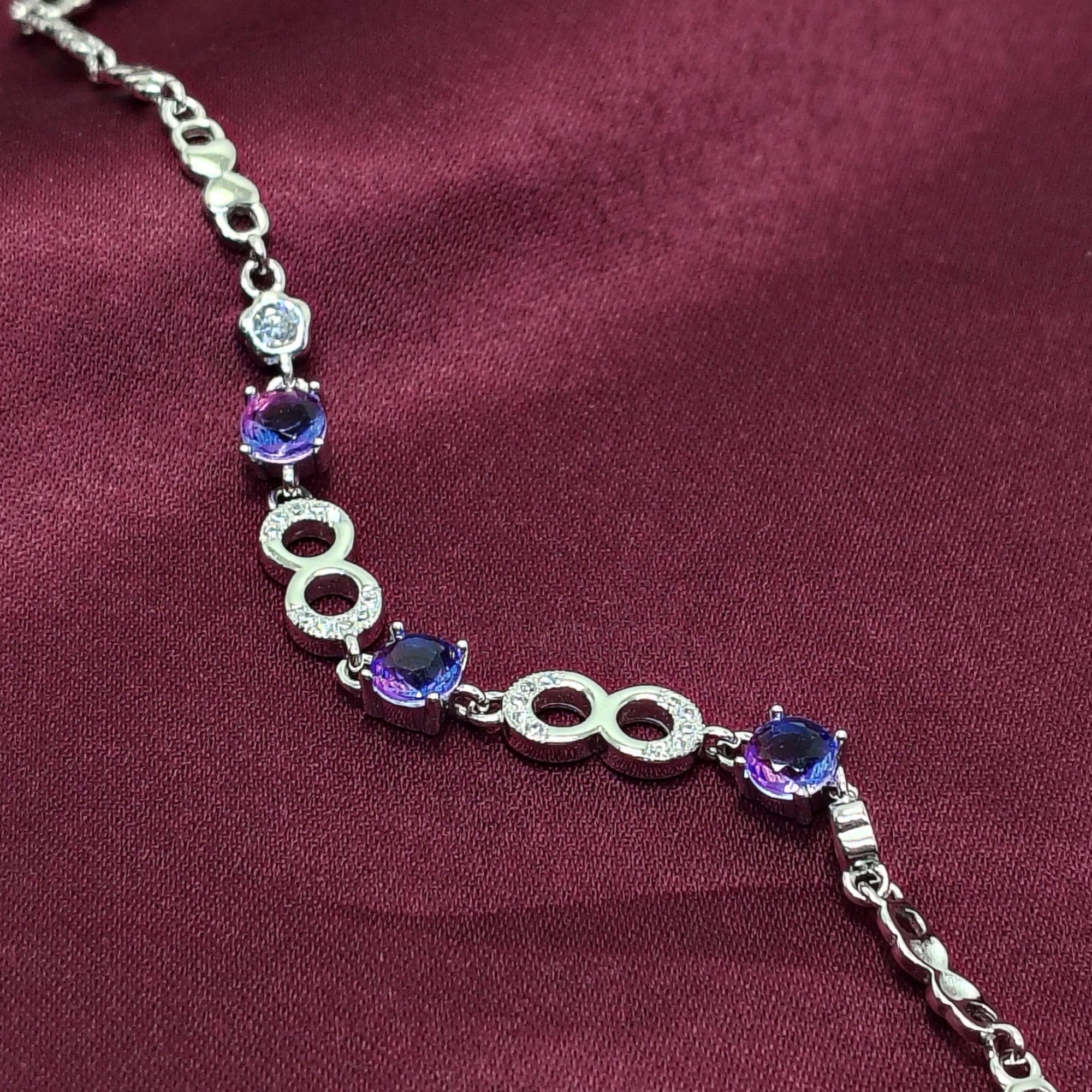 Misty Purple Stone 925 Silver Bracelet - Celebrate the woman you’ve become.