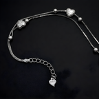 925 Silver Dainty Bracelet | Modern Charm Chain with Adjustable Fit for Women
