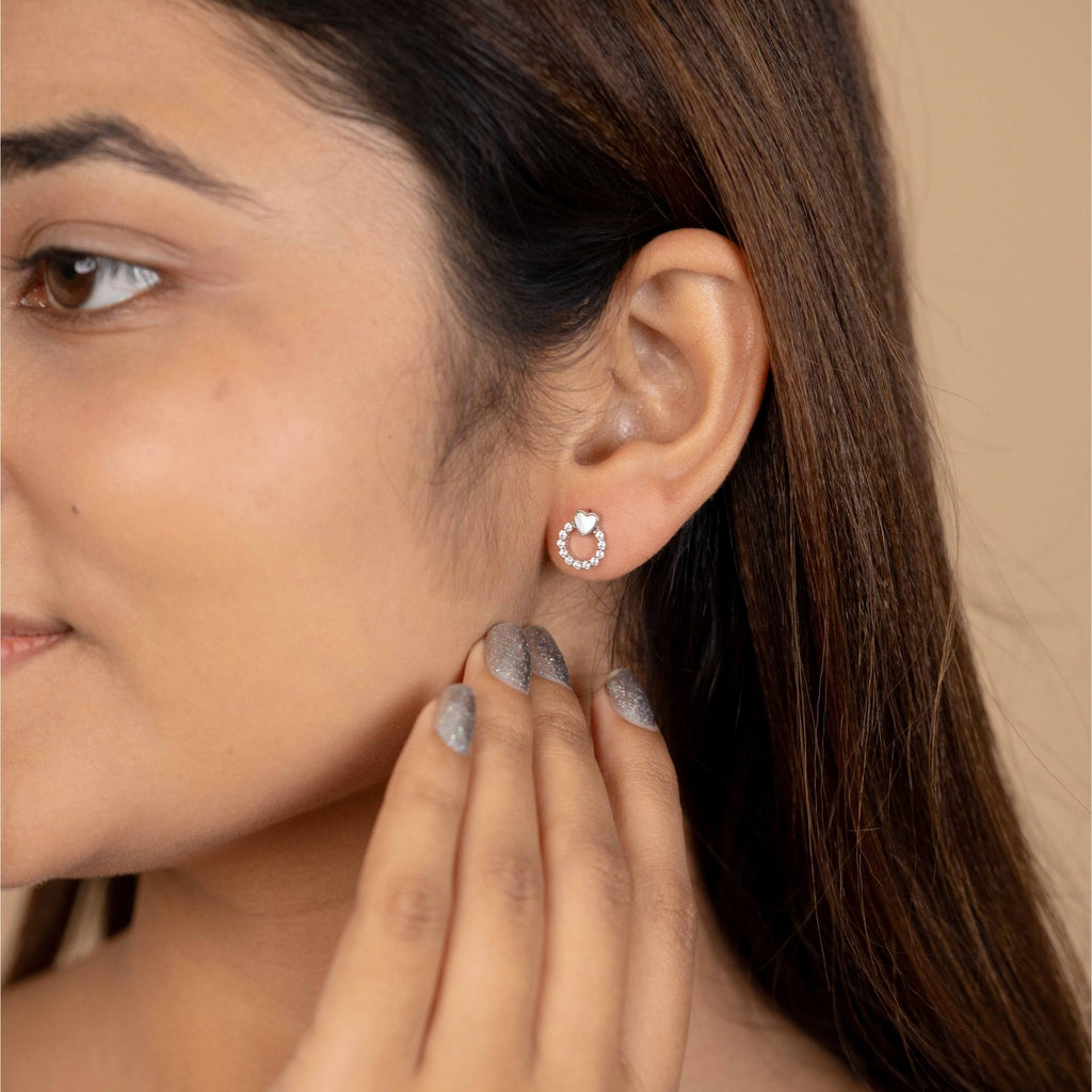 Mini Heart Shape Stud 925 Silver Earring - Work hard. Shine harder.