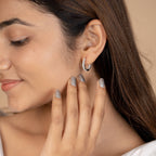 Minimalist Round 925 Silver Earrings - Because confidence deserves sparkle.