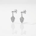 Silver Leaf Shaped Halo Earrings- Celebrate yourself. Loudly.
