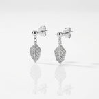Silver Leaf Shaped Halo Earrings- Celebrate yourself. Loudly.