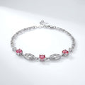 Scarlet Elegance Adjustable 925 Silver Bracelet - Strength doesn’t need to shout.
