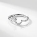 Silver Celestial  Moon & Star Ring