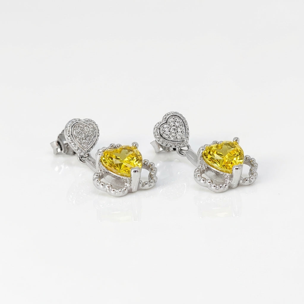 Soft Glow Yellow Stone 925 Silver Earrings - Strength doesn’t need noise.