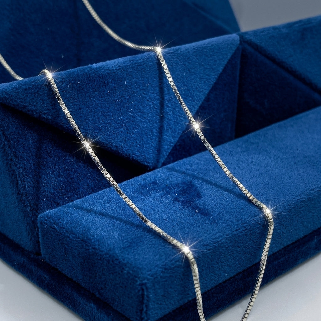 Premium Square Link Box 925 Silver Chain - Light Weight