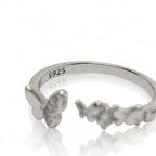 Butterfly Charm Adjustable Ring – Cute Everyday 925 Silver Ring