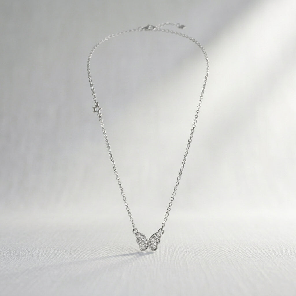 925 Silver Bella Fly Necklace for Women