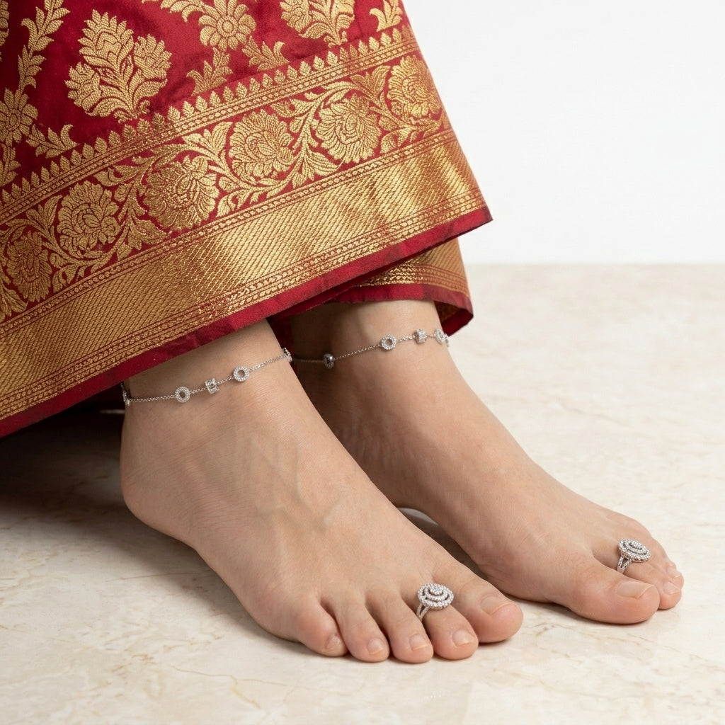 Evil Eye 925 Silver Anklet