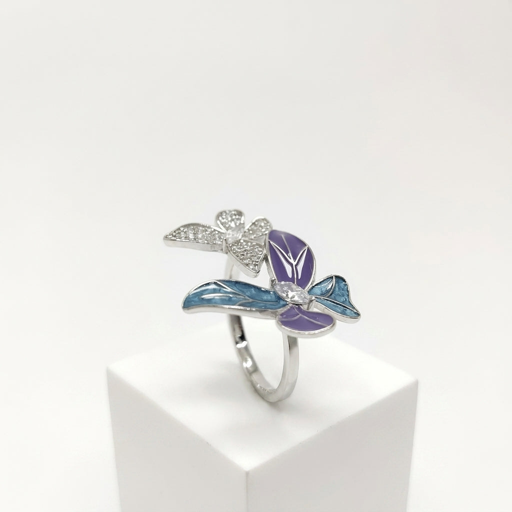Ethereal Spark 925 Silver Statement Ring