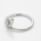 Auré Love Sculpture 925 Silver Ring