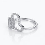 Velour Heart Ring - Pure 925 Silver Ring