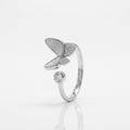 Crystal Butterfly 925 Silver Ring – Sparkling Party Wear Ring